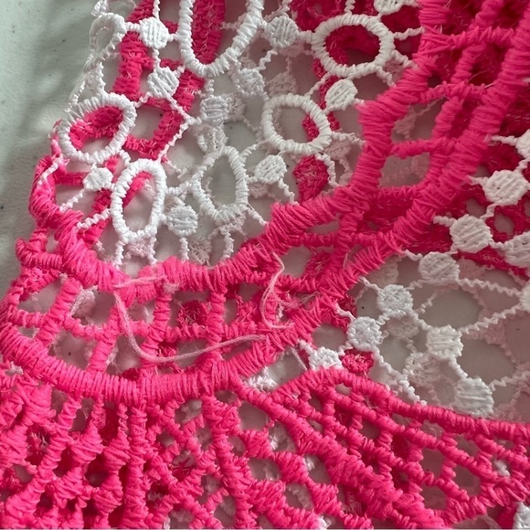 Lilly Pulitzer Lottie Romper Juice Stand Crochet Pink Tropics Size 00 NEW - Picture 16 of 16